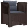 vidaXL Poltrona a 1 Posto con Cuscini Aspetto Rattan PP Marrone