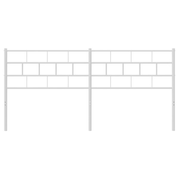 vidaXL Testiera di Ricambio in Metallo Bianco 200 cm