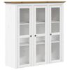 vidaXL Credenza BODO 115,5x43x200,5 cm Massello Pino Bianco e Marrone