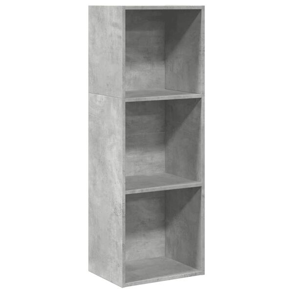vidaXL Libreria Grigio Cemento 40x30x114 cm in Legno Multistrato