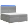 vidaXL Letto box spring con materasso Grigio Chiaro 200 x 200 cm