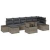 vidaXL Set Divano da Giardino 8 pz Grigio polyrattan