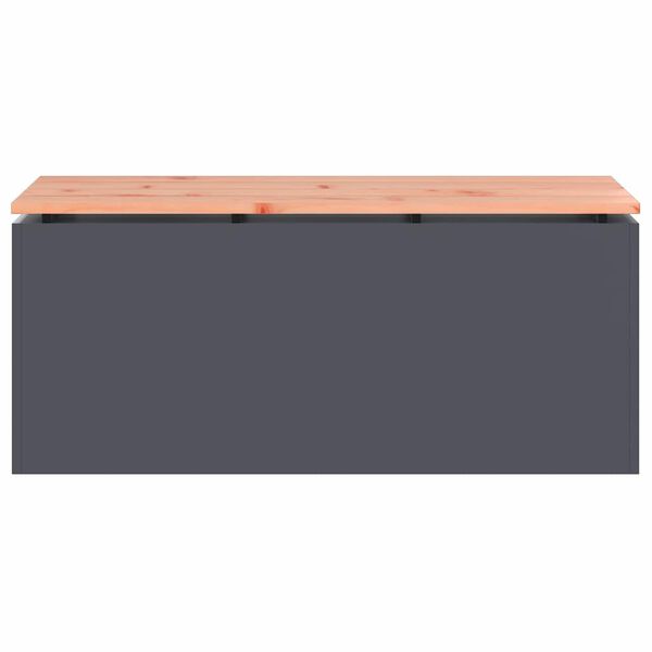 vidaXL Panchina da giardino Antracite 100 x 40 x 43 cm Acciaio