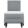 vidaXL Letto a molle con testiera Grigio chiaro 90 x 190 cm Tessuto