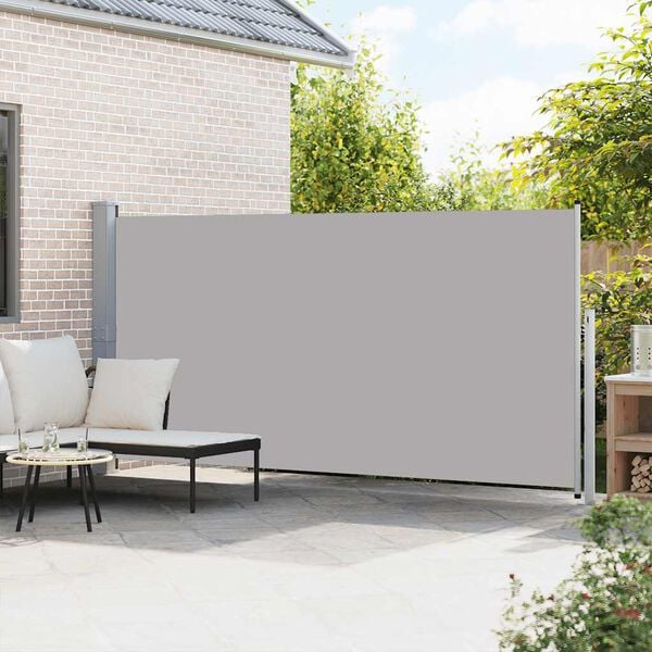 vidaXL Tenda da Sole Laterale Retrattile 160 x 500 cm Grigia