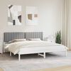 vidaXL Letto con Testiera Rivestita Grigio chiaro 200 x 200 cm