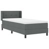 vidaXL Letto a molle con materasso Grigio scuro 190 x 90 cm Poliestere