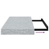 vidaXL Scaffali a Parete 2 pz Grigio Cemento 50x23x3,8 cm in MDF