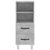 vidaXL Credenza Grigio Cemento 34,5x34x180 cm in Legno Multistrato