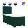 vidaXL Giroletto a Molle con Materasso Verde Scuro 80x200 cm Velluto