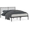 vidaXL Giroletto con Testiera in Metallo Nero 140x190 cm