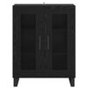 vidaXL Credenza Rovere Nero 69,5 x 34 x 90 cm Legno multistrato