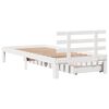 vidaXL Giroletto con Cassetti Bianco 90x190 cm Legno Massello di Pino