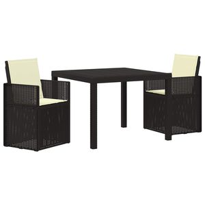 vidaXL Set da Pranzo per Giardino 3 pz Antracite e Crema PP