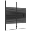 vidaXL Pannello Doccia Pieghevole in ESG 120x140 cm Nero
