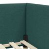 vidaXL Cornice del letto ad angolo Verde Scuro 100 cm x 200 cm Velluto