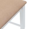 vidaXL Sgabelli da Bar con Cuscini 2 pz Bianco Legno Massello di Hevea