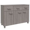 vidaXL Credenza HAMAR Grigio Chiaro 113x40x80cm Legno Massello di Pino