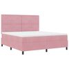 vidaXL Letto a molle con materasso Rosa 180 x 200 cm Velluto