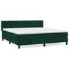 vidaXL Giroletto a Molle con Materasso Verde Scuro 160x200 cm Velluto