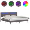vidaXL Struttura del letto con testiera Grigio 200 x200 cm Similpelle