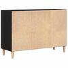 vidaXL Credenza Rovere Nero 103,5 x 35 x 70 cm Legno multistrato
