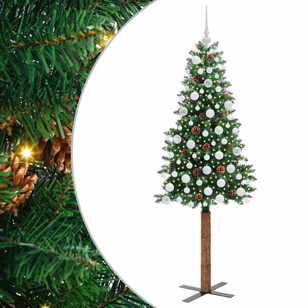 vidaXL Albero di Natale snodato con 300 LED con supporto Verde 180 cm