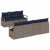 vidaXL Set Divano da Giardino con cuscino 8 pcs Grigio polyrattan