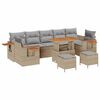 vidaXL Set Divano da Giardino 10 pz Beige polyrattan