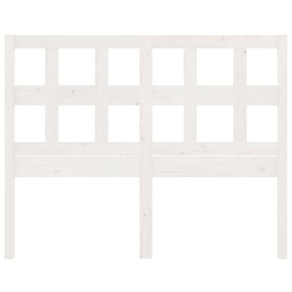 vidaXL Testiera per Letto Bianca 185,5x4x100 cm Legno Massello di Pino
