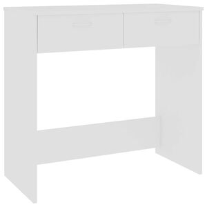 vidaXL Scrivania Bianca 80x40x75 cm in Legno Multistrato