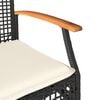 vidaXL Sedie da Giardino con Cuscini 4 pz Nere in Polyrattan e Acacia