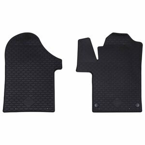 vidaXL Tappetino per Auto 2 pcs Nero TPE