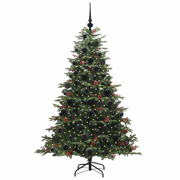 vidaXL Albero di Natale artificiale con 300 LED Verde 180 cm