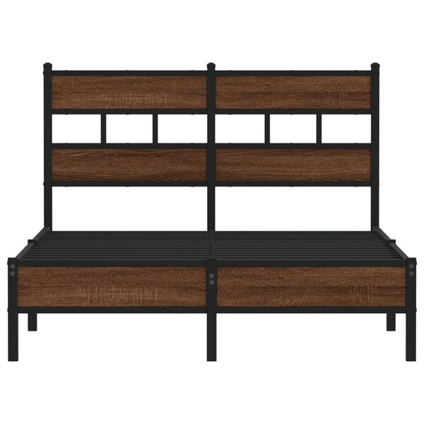 vidaXL Giroletto senza Materasso Rovere Marrone 120x200 cm Truciolato