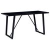 vidaXL Tavolo da Pranzo Nero 140x70x75 cm in Vetro Temperato
