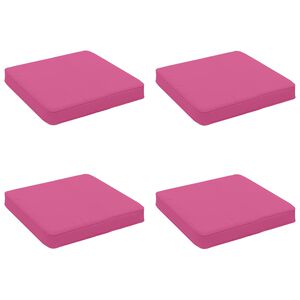 vidaXL Cuscini per Sedia in 4 Pezzi VUGHT 4 pcs 100% Poliestere Rosa