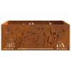 vidaXL Focolare Marrone 80 x 80 x 30 cm acciaio corten