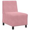 vidaXL Unit&agrave; di Divano Modulare Senza Braccioli Rosa Velluto