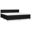 vidaXL Giroletto a Molle con Materasso Nero 200x200 cm in Tessuto