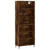vidaXL Credenza Rovere Fumo 69,5x32,5x180 cm Legno Multistrato