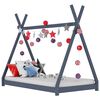 vidaXL Giroletto per Bambini Grigio in Massello di Pino 70x140 cm
