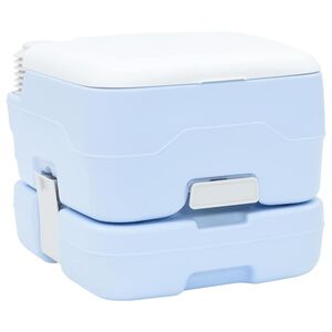 vidaXL Toilette da Campeggio Azzurro Chiaro e Bianco Polietilene