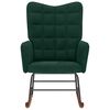 vidaXL Sedia da Pranzo Verde Scuro in Velluto