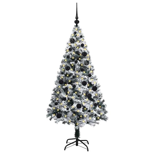 vidaXL Albero di Natale artificiale con 150 LED Verde 150 cm