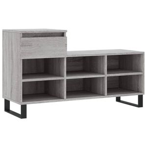 vidaXL Scarpiera Grigio Sonoma 102x36x60 cm in Legno Multistrato
