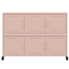 vidaXL Credenza Rosa 100,5x39x72 cm in Acciaio