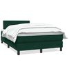 vidaXL Giroletto a Molle con Materasso Verde Scuro 120x210 cm Velluto
