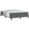 vidaXL Letto a molle con materasso Grigio scuro 140 x 190 cm Tessuto