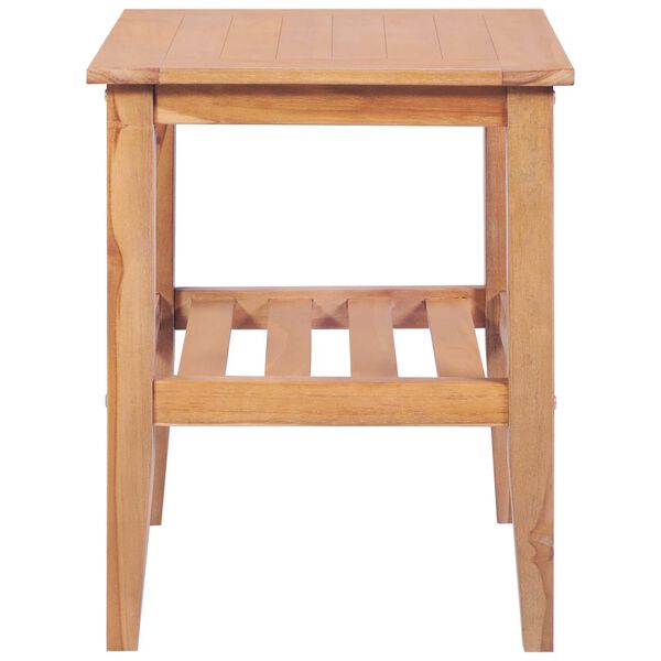 vidaXL Tavolino da Salotto 40x40x50 cm Quadrato Legno Massello di Teak